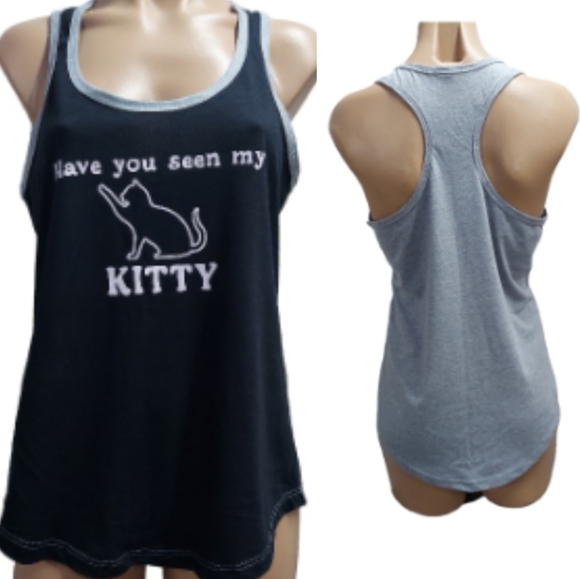Custom Kitty Racerback Sleeveless Tank Top - Picture 4 of 17